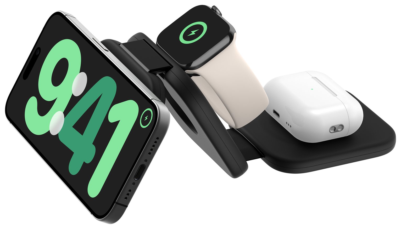 Belkin 3in1 15W Magnetic Magsafe Wireless Charger Travel Pad