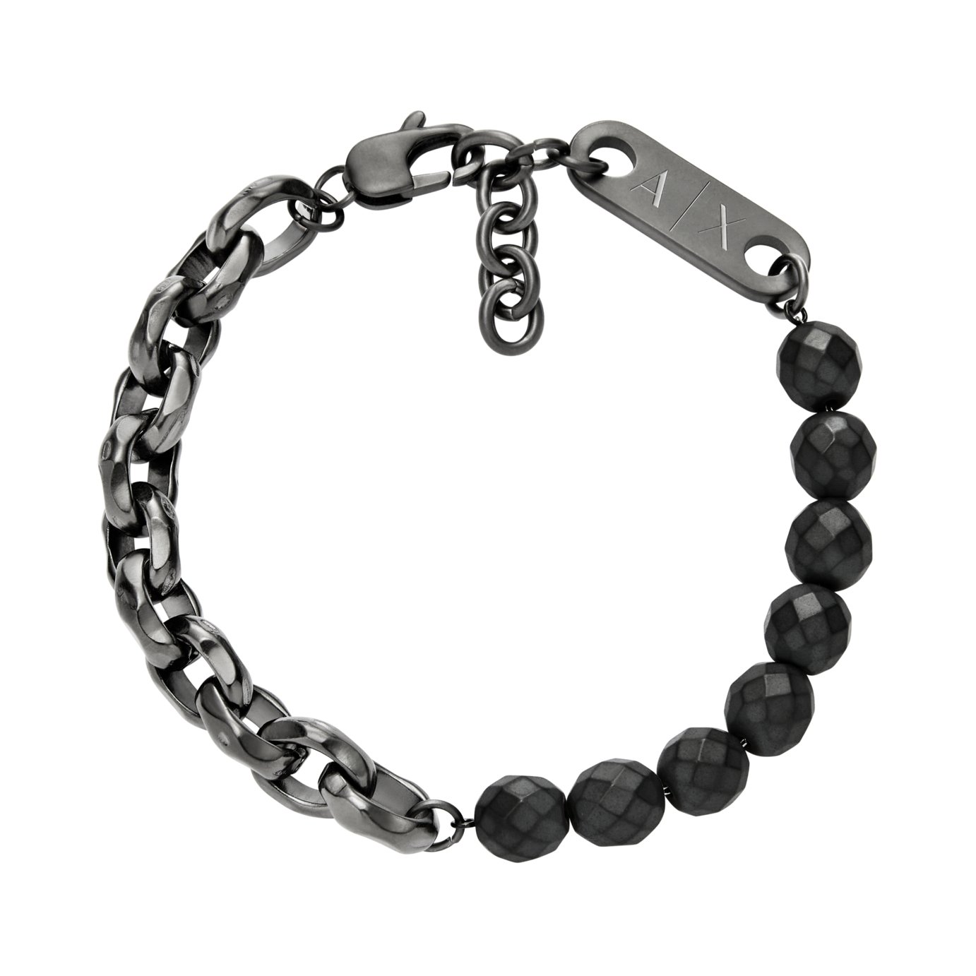 Armani Exchange Gunmetal and Hematite Chain Bracelet