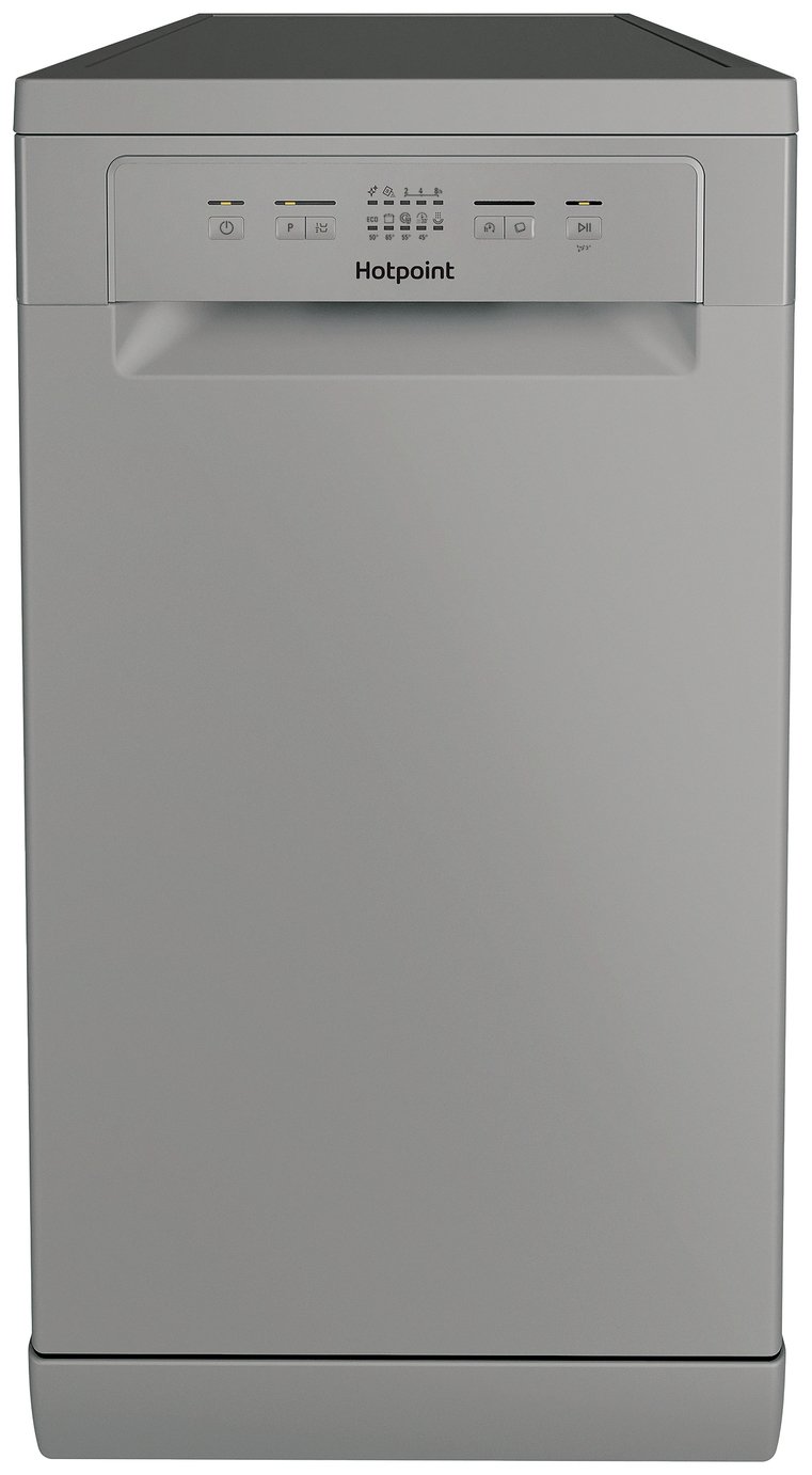 Hotpoint HP2FE10CS90SUK Slimline Dishwasher - Silver