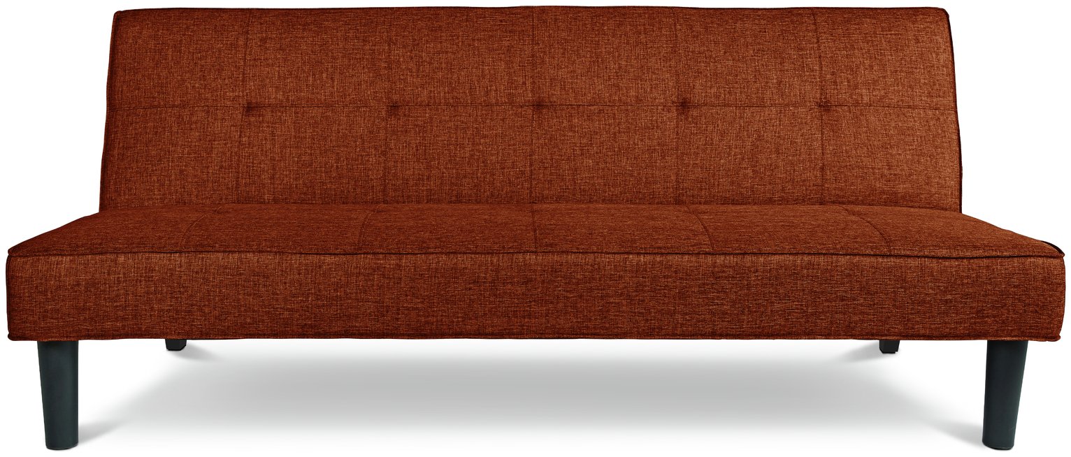 Argos Home Patsy Fabric 2 Seater Clic Clac Sofa Bed - Rust