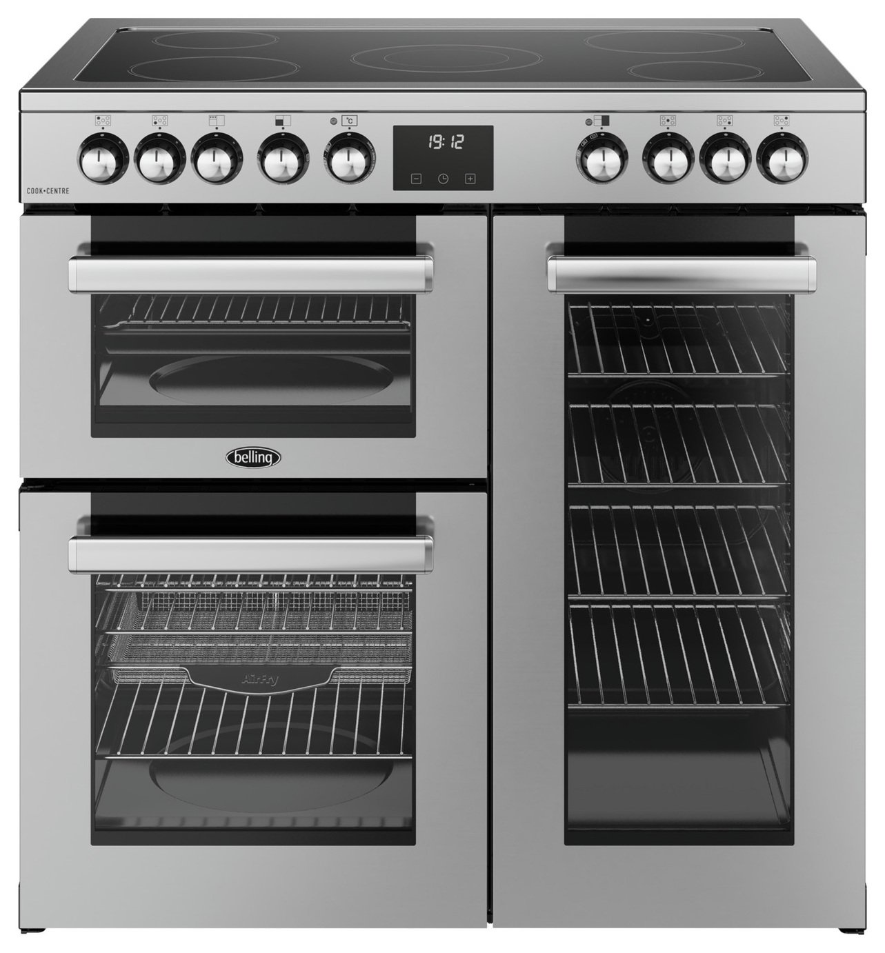Belling 90cm Double Oven Electric Range Cooker - S/Steel