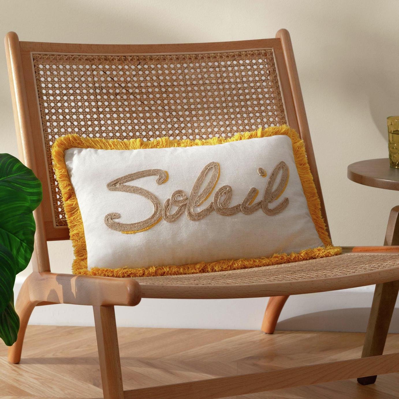 furn Soleil Woven Cushion - Yellow - 30x50cm