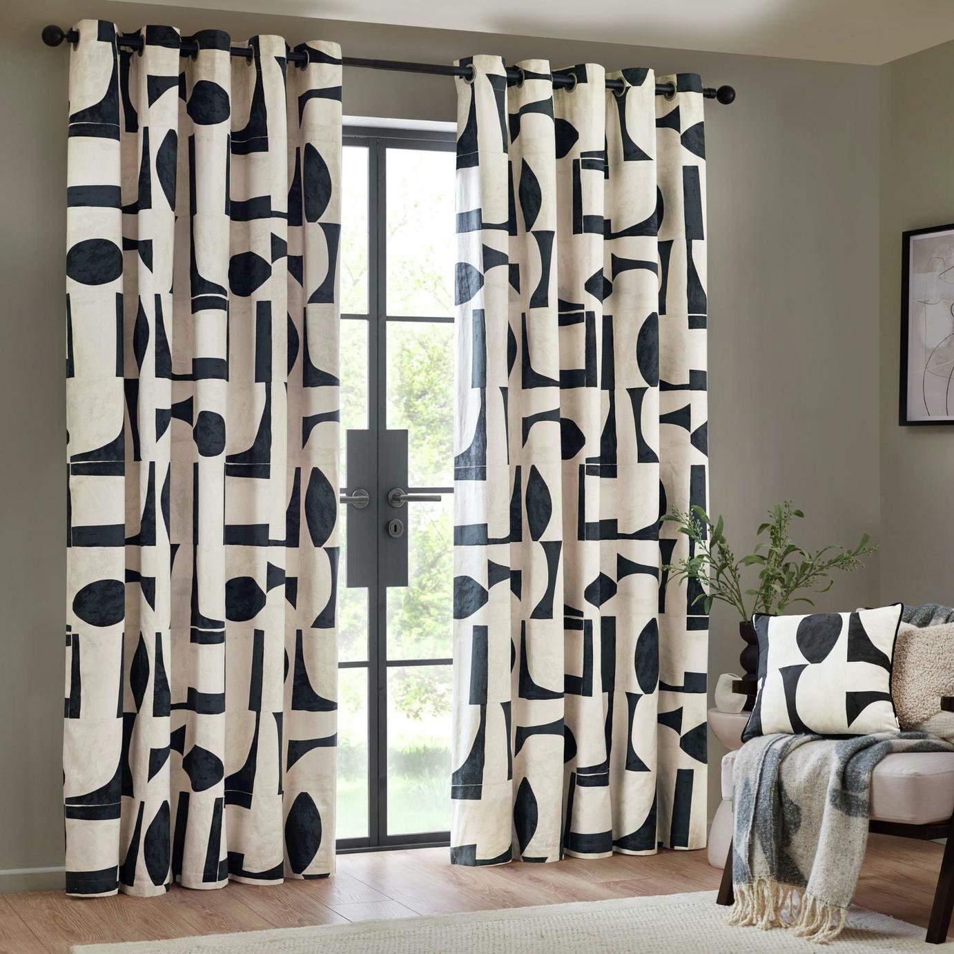 Hoem Carro Fully Lined Eyelet Curtains - Dusk