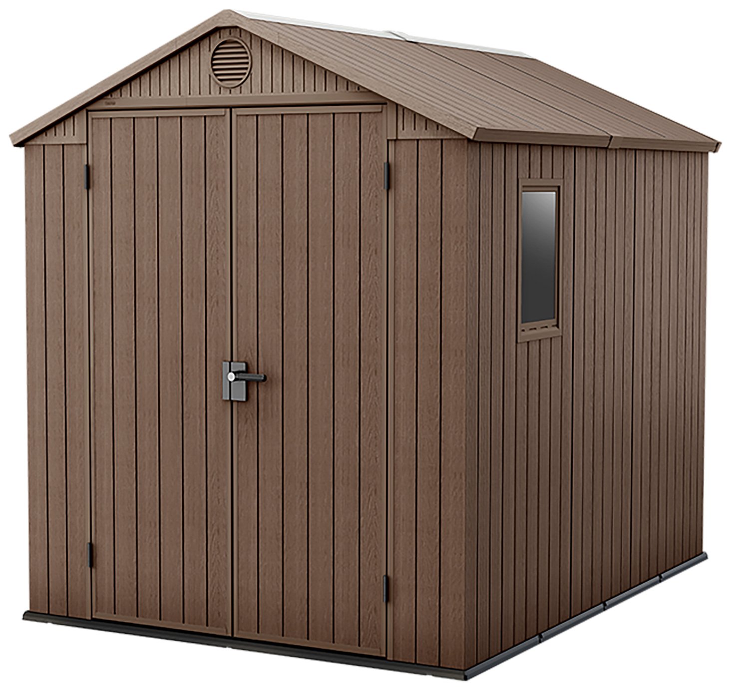 Keter Darwin Apex Garden Storage Shed 6 x 8ft - Brown