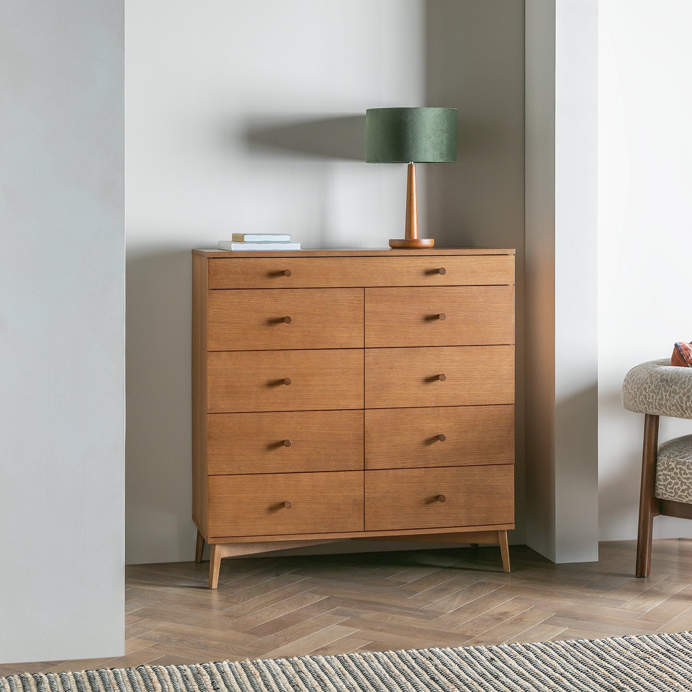 Habitat Kirk 9 Drawer Chest - Natural