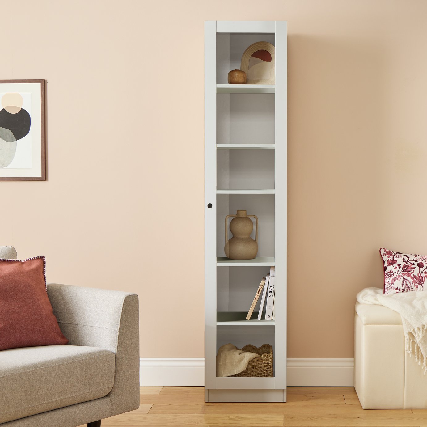 Argos Home Carla 1 Door Display Cabinet