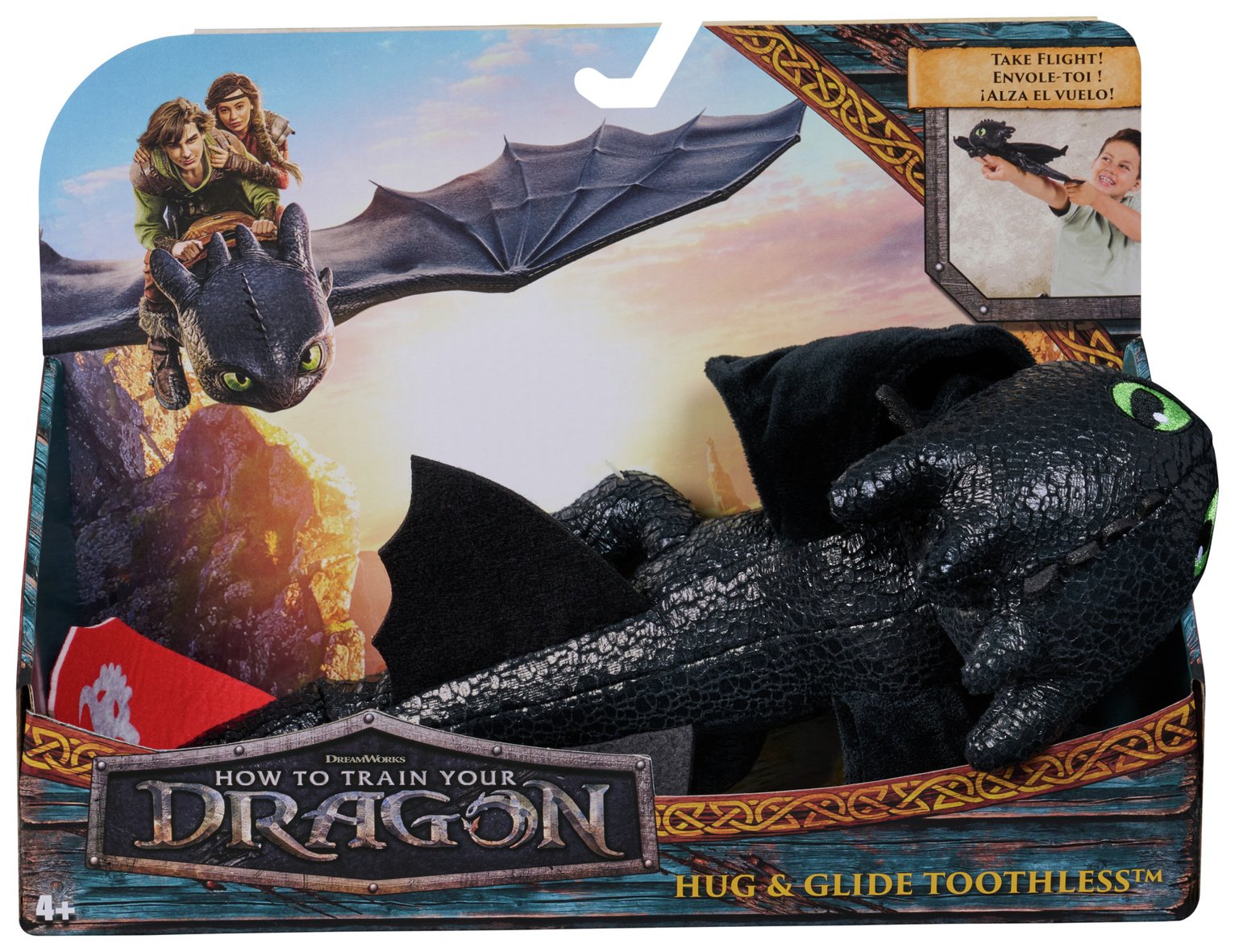 How To Train Your Dragon Movie Gliding Toothless Soft Toy