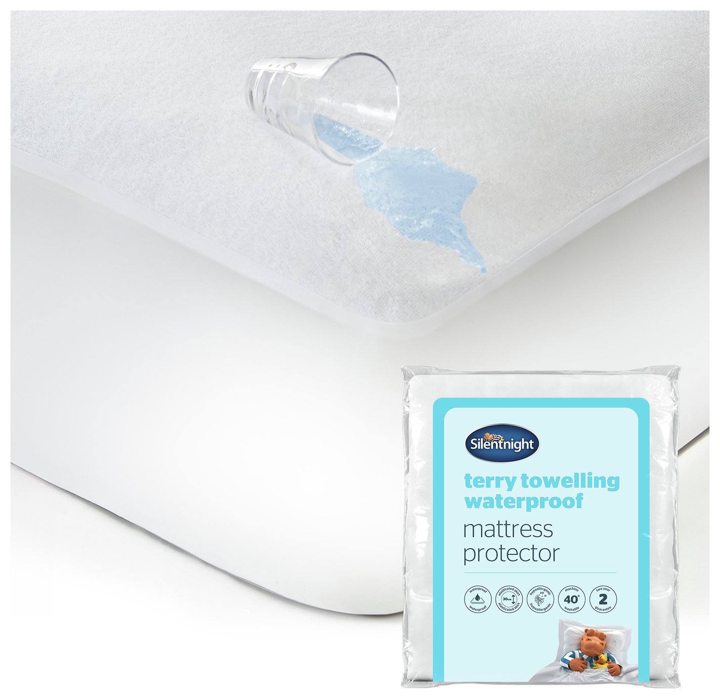Silentnight Terry Towelling Mattress Protector - Double