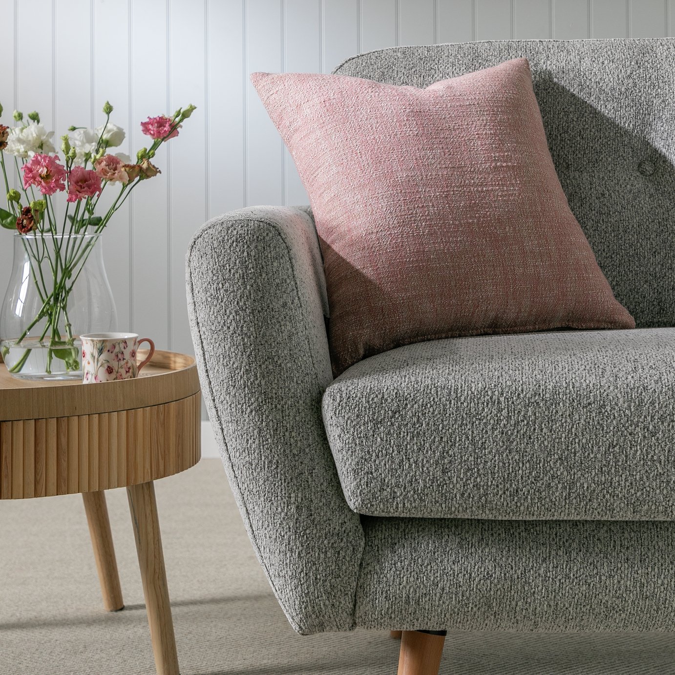 Habitat Woven Cushion - Rose - 43x43cm