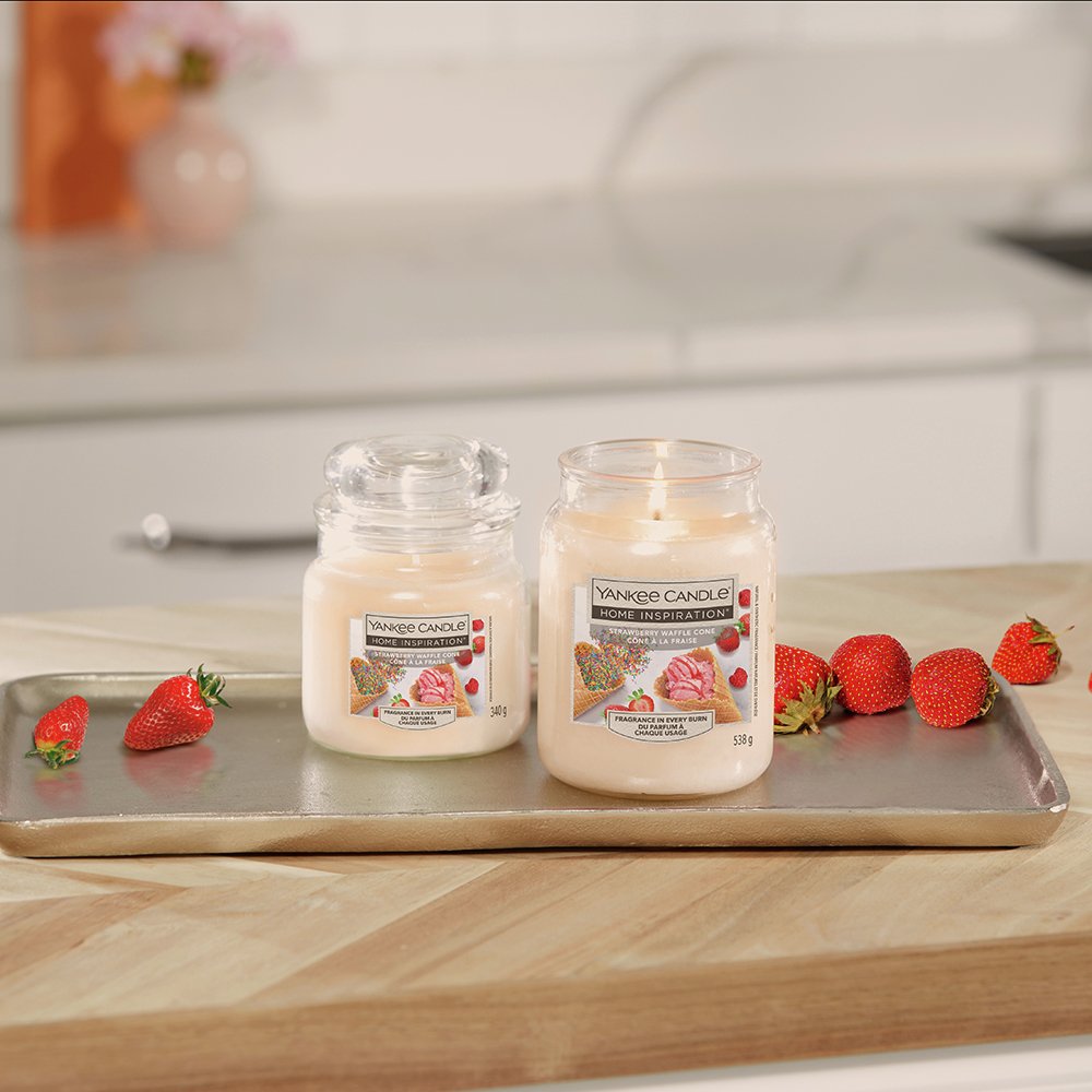 Yankee Candle Large Scented Candle - Strawberry Waffle Cone