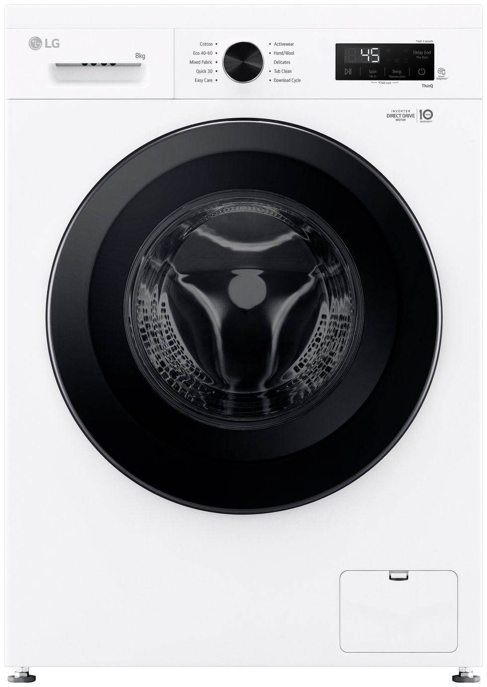LG F4X1008NWK 8KG 1400 Spin Washing Machine - White