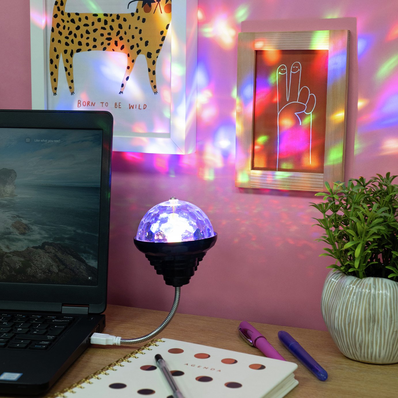 Fizz Creations USB Disco Ball LED Novelty Light - Multi