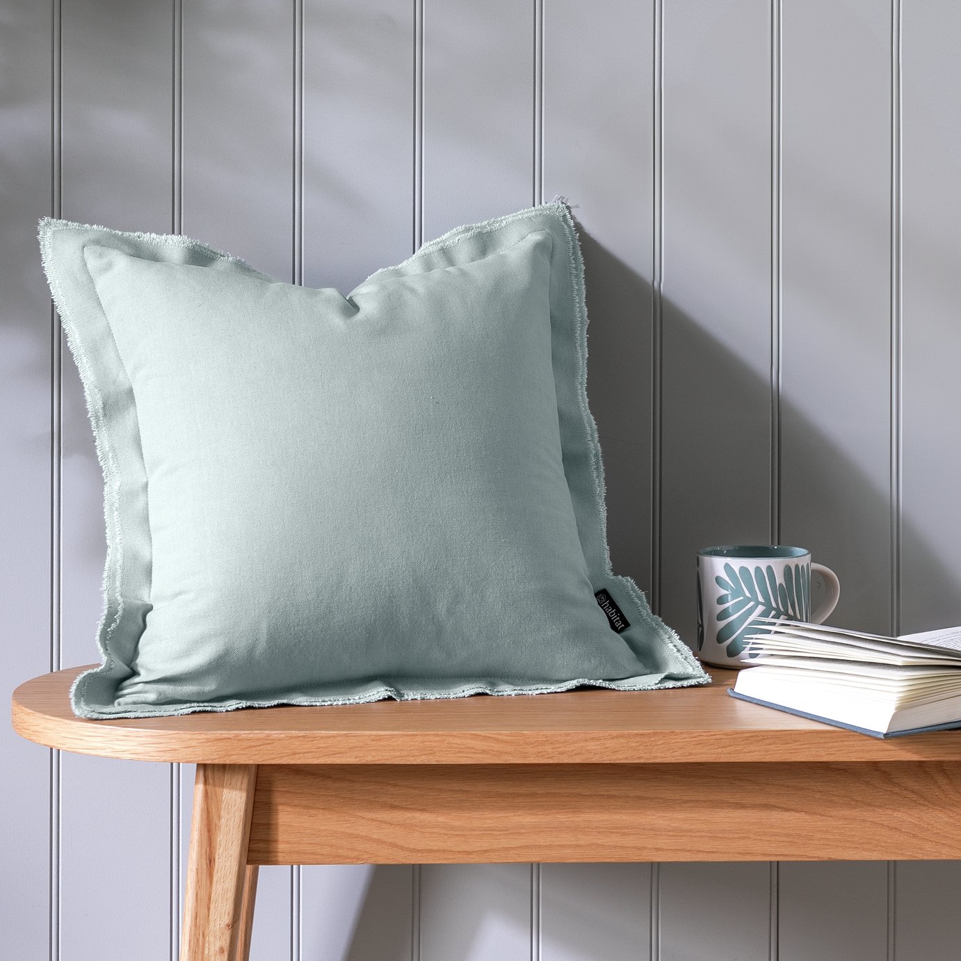 Habitat Triple Ruffle Cushion - 43x43cm