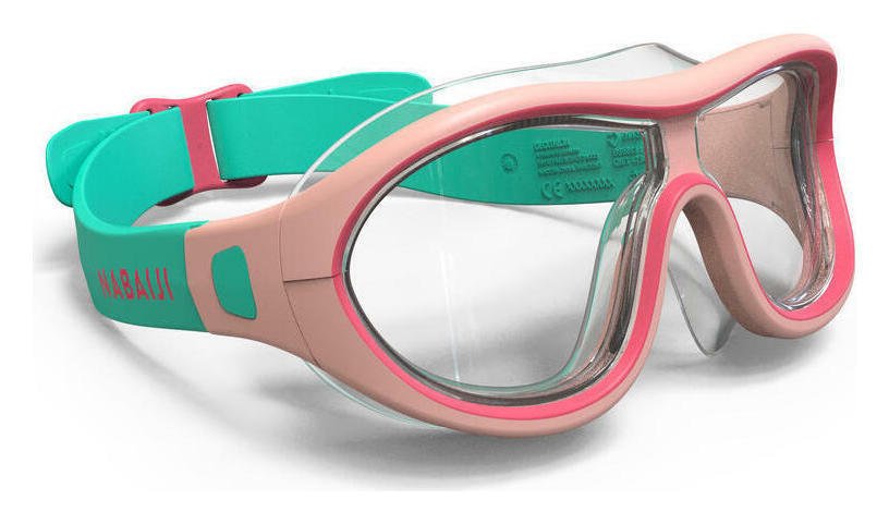 Decathlon Kid's Pool Mask with Clear Lenses Swimdow Pink