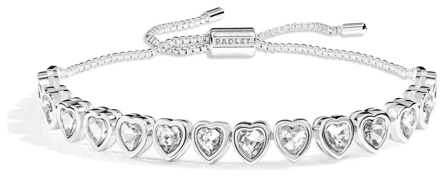 Radley Silver Plated Stone Set Heart Bracelet