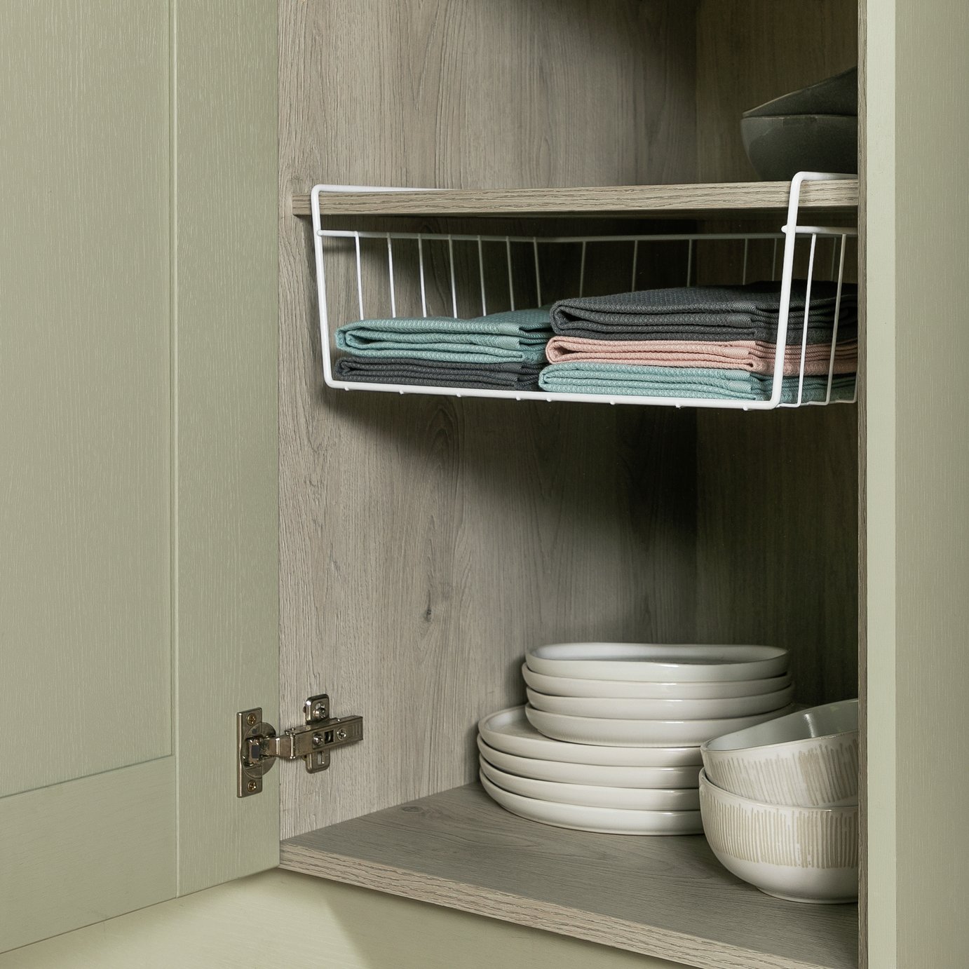 Argos Home 40cm Under Shelf Basket - White