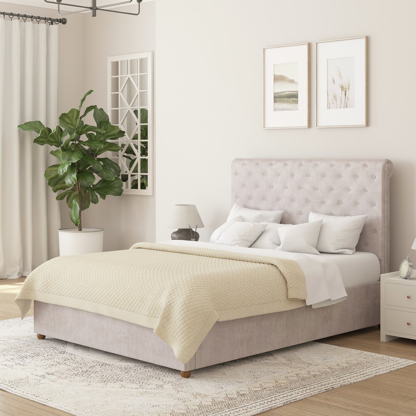 Aspire Taylor Small Double End Lift Ottoman Bed - Silver