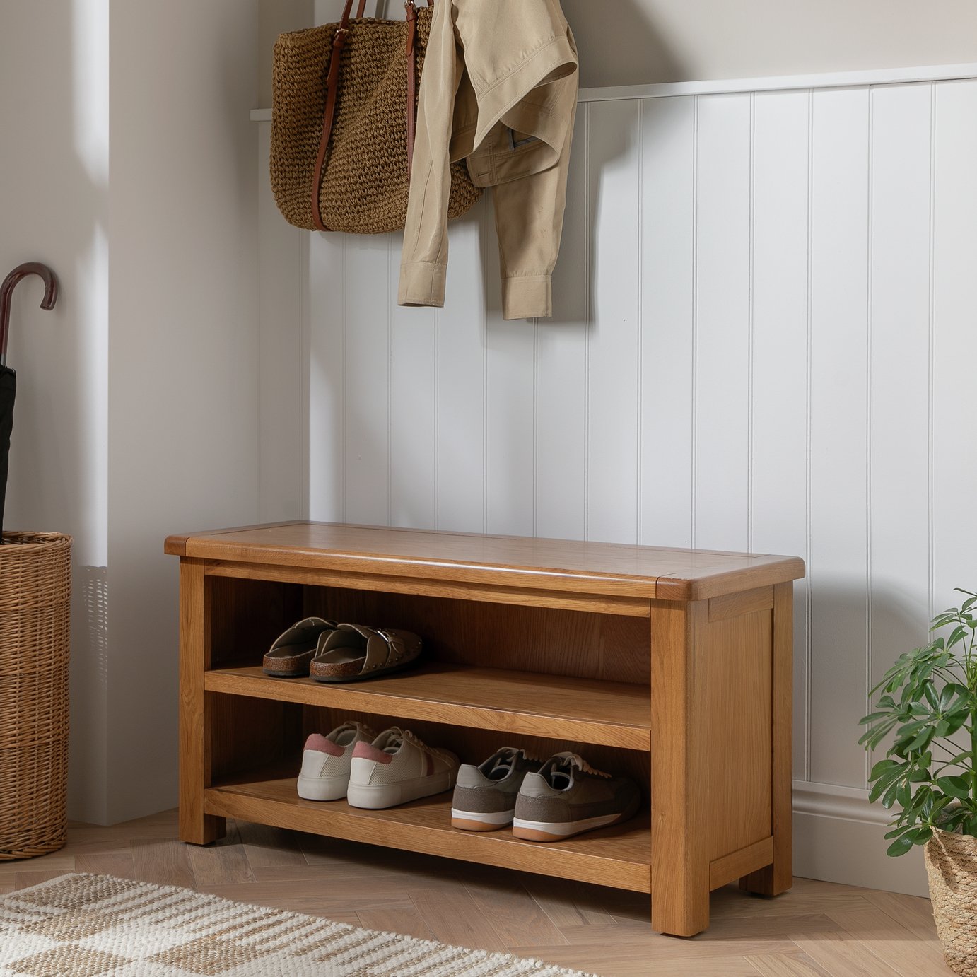 Argos Home Kent Shoe Bench - Natural