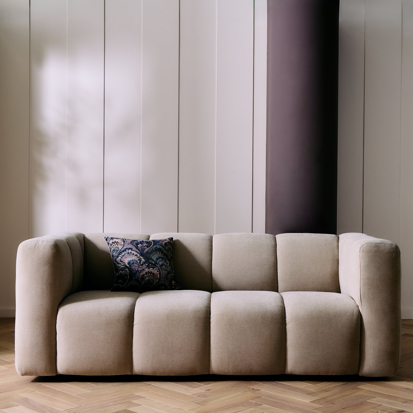 Habitat Kristen Fabric 3 Seater Sofa - Cream