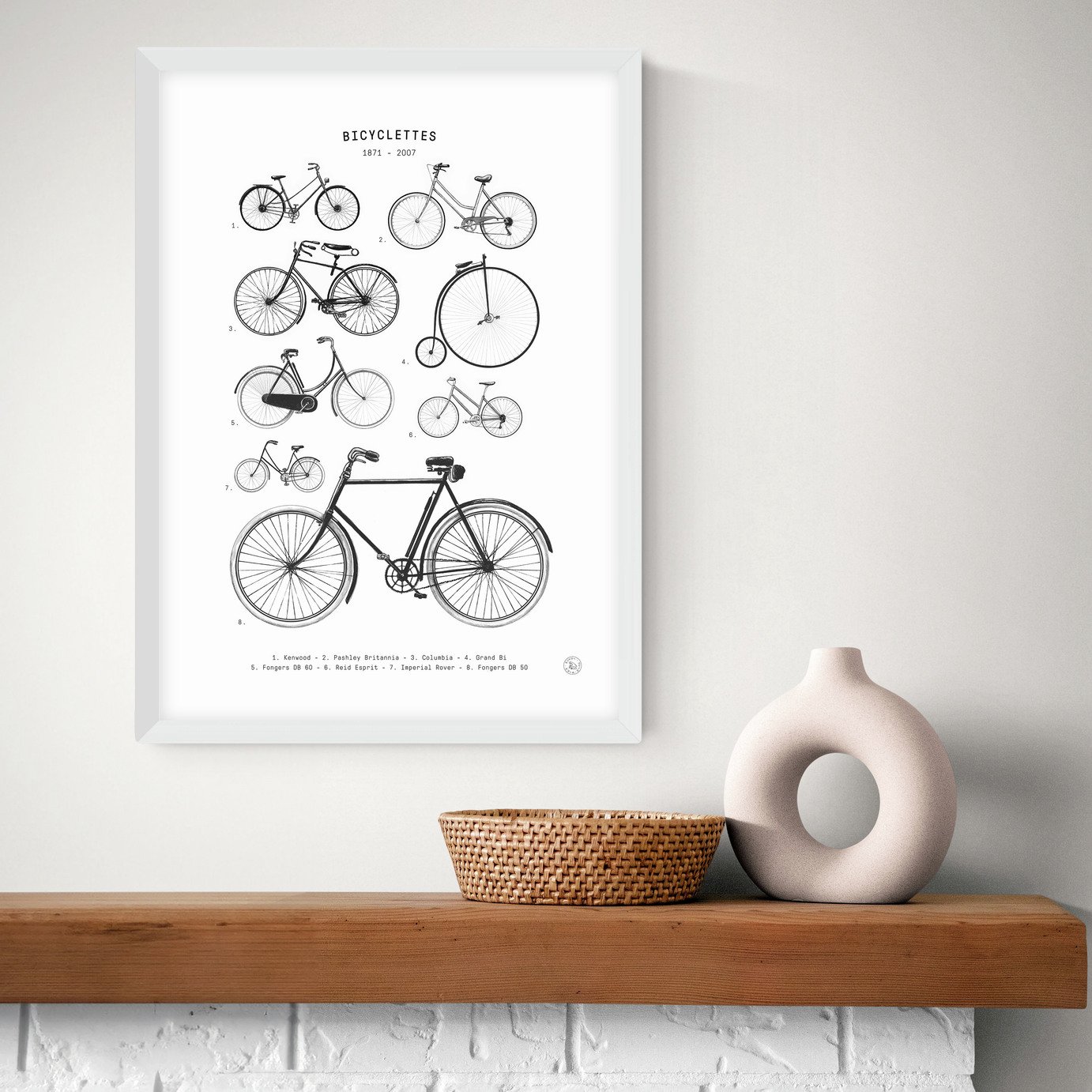 East End Prints Bicyclettes Art Print