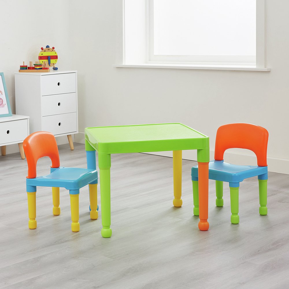 Liberty House Toys Kids Plastic Table & 2 Chairs