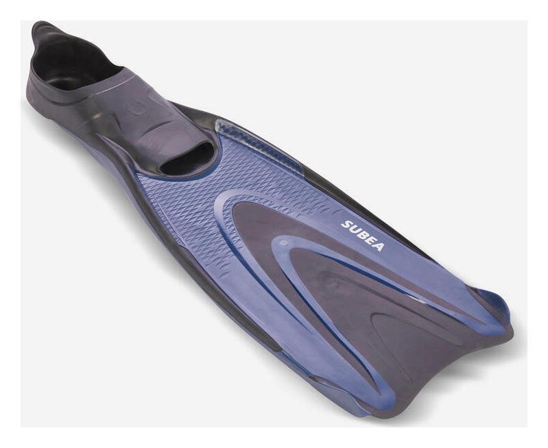 Decathlon Diving Fins 500 soft black blue UK 6.5-7