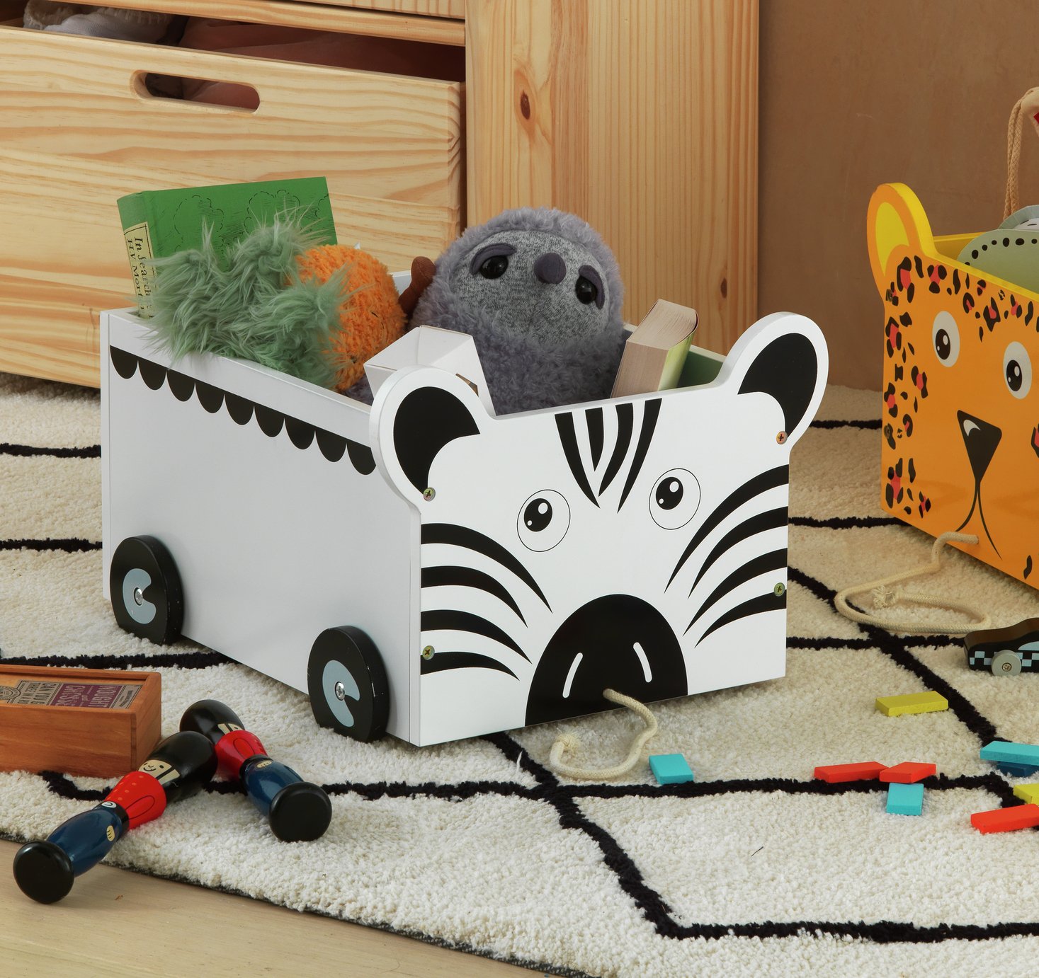 wooden toy boxes argos