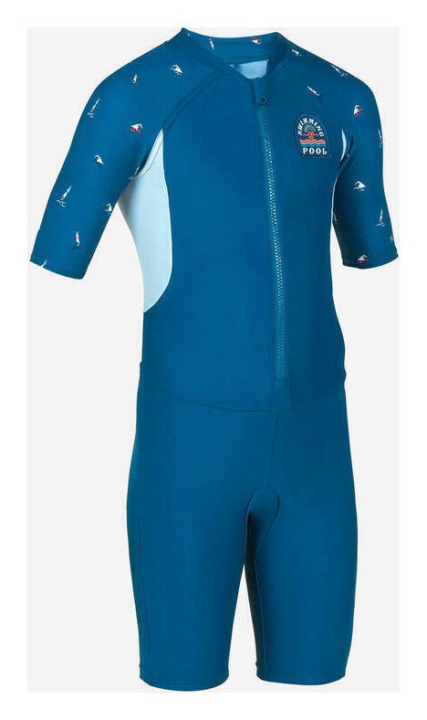 Decathlon Boy's Shorty Wetsuit 100 Navy Blue 113-122CM