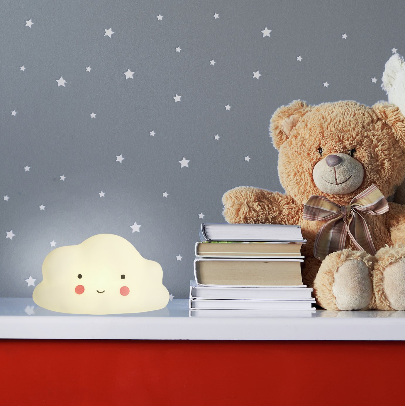 Searchlight Cloud LED Kids Night Light - White