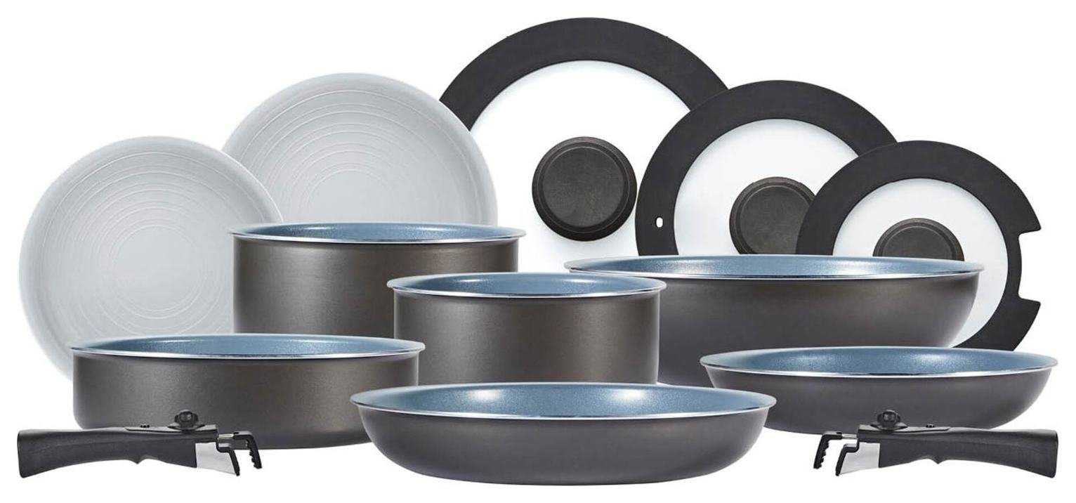 Tower Freedom 13 Piece Aluminium Pan Set - Grey