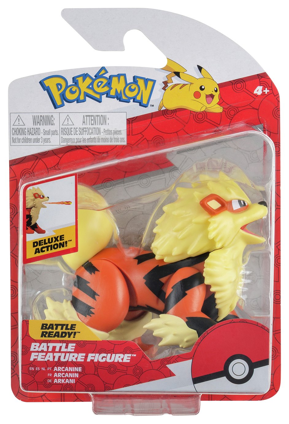 Pokémon Arcanine 4.5 Inch Battle Feature Figure