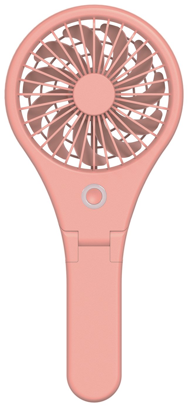 Bush Pink Handheld & Foldable Desk Fan - 4 Inch