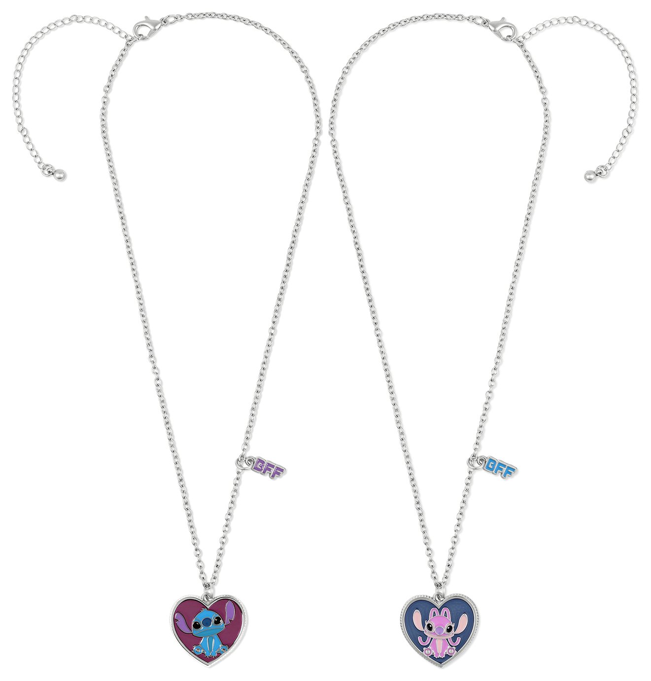 Disney Stitch and Angel BFF Necklace Set