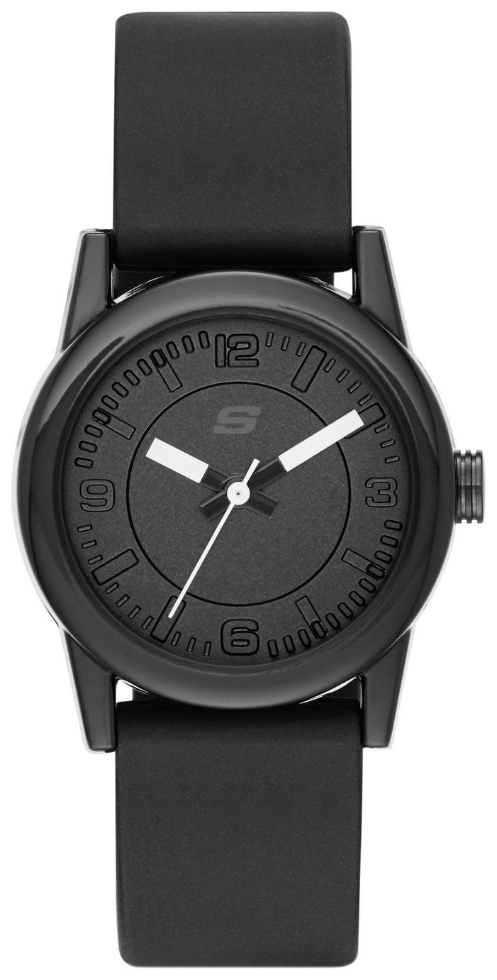 Skechers Rosecrans Black Silicone Strap Watch