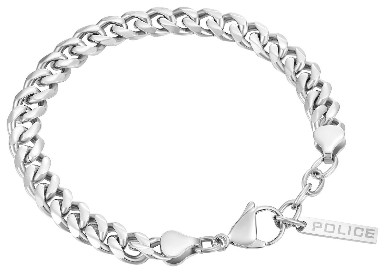 Police Stainless Steel Silver Bracelet