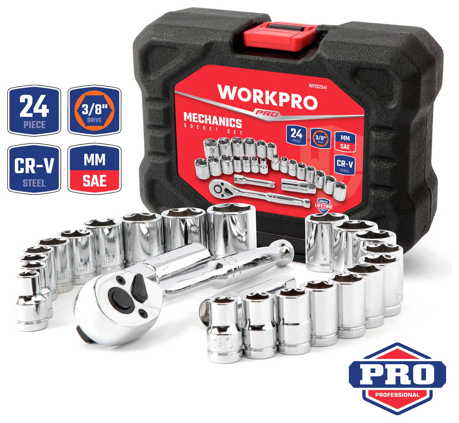 WORKPRO 25 Piece Socket Set