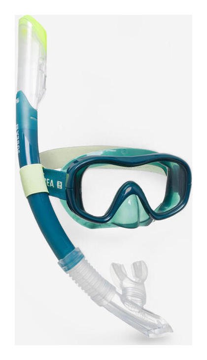 Decathlon Adult DryTop Snorkelling Kit 100 COMFORT Green M