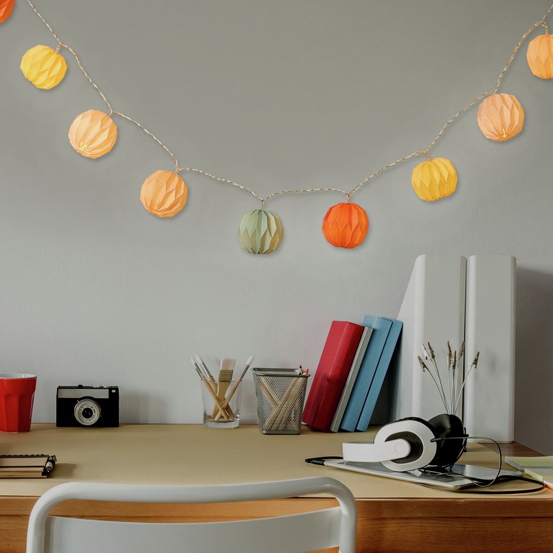 Searchlight Candy 10 Pastel Origami LED String Light
