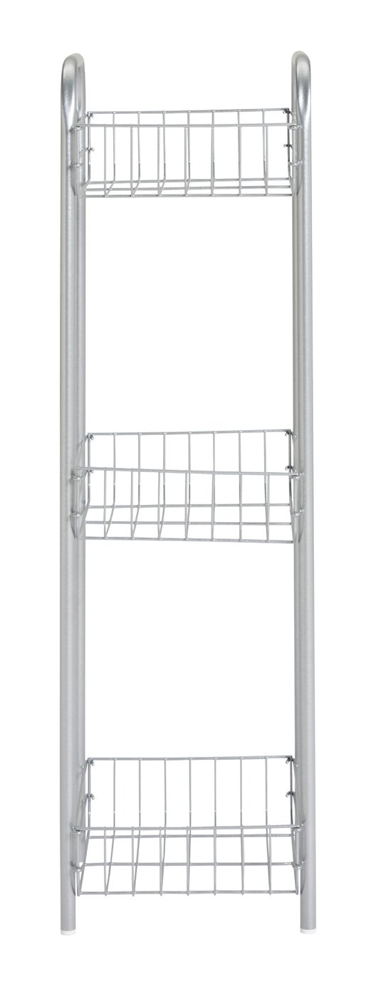 Argos Home 3 Tier Square Kitchen Trolley - Silver