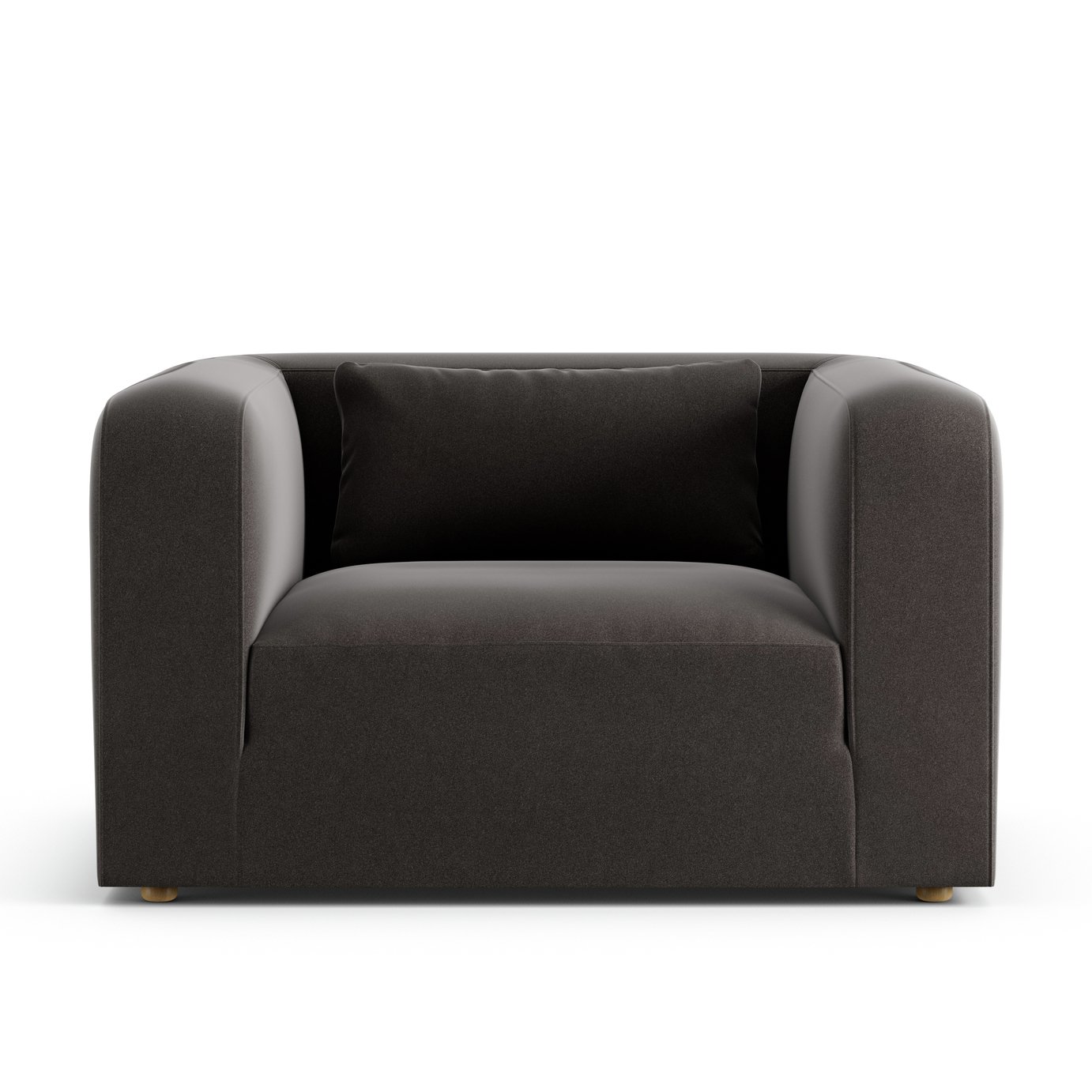 Habitat Lars Velvet Cuddle Chair - Slate Grey