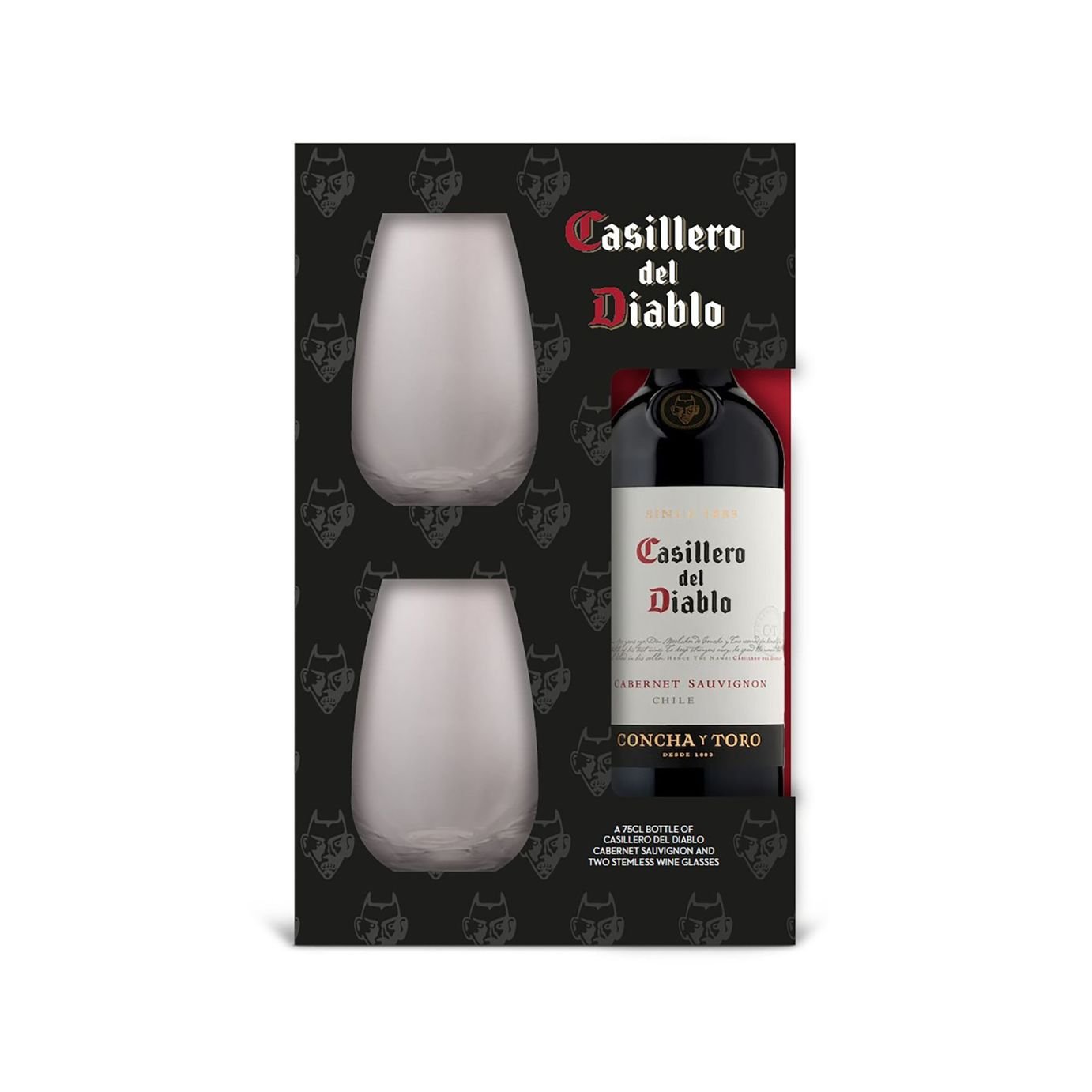 Concha Y Toro Casillero Wine & Stemless Glasses Gift Set