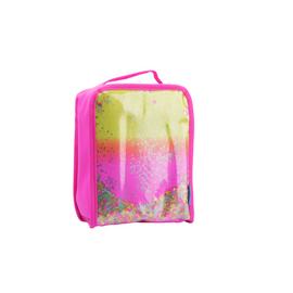 Neon Ombre Glitter Shaker Lunch Bag