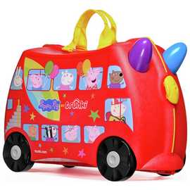 Trunki Peppa Pig 4 Wheel Hard Kids Ride-On Suitcase - Red