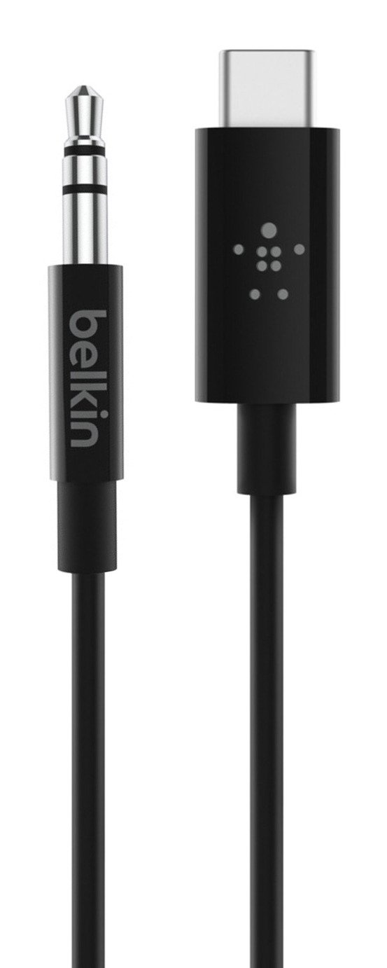 Belkin 3.5mm Aux Audio Cable with USB-C Connector - Black