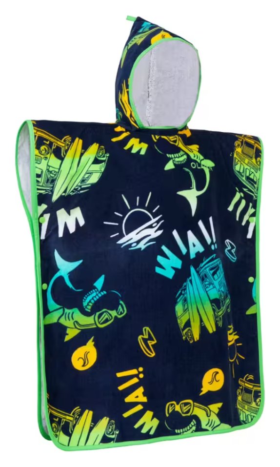 Decathlon Kids' Surfing Poncho Blue 110 to 135 cm