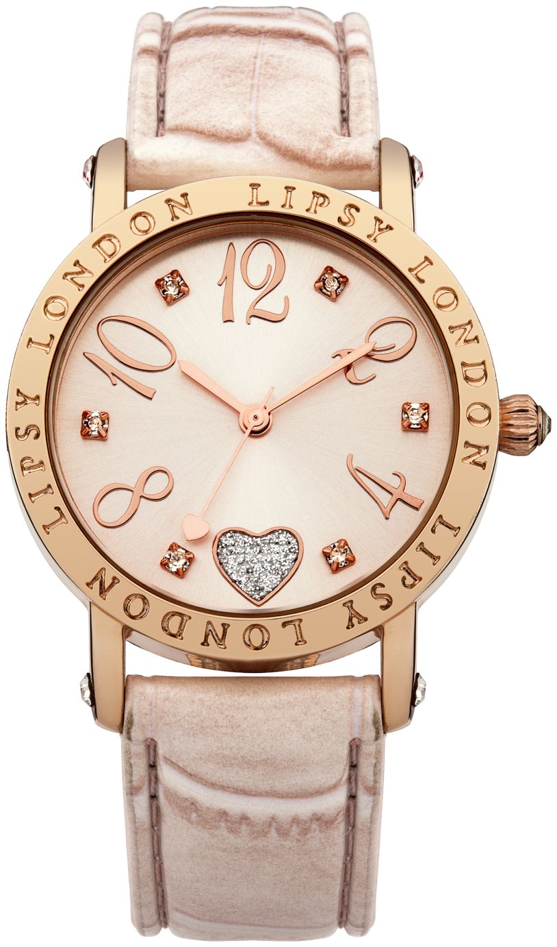 Lipsy Nude Coloured Leather Strap Watch 