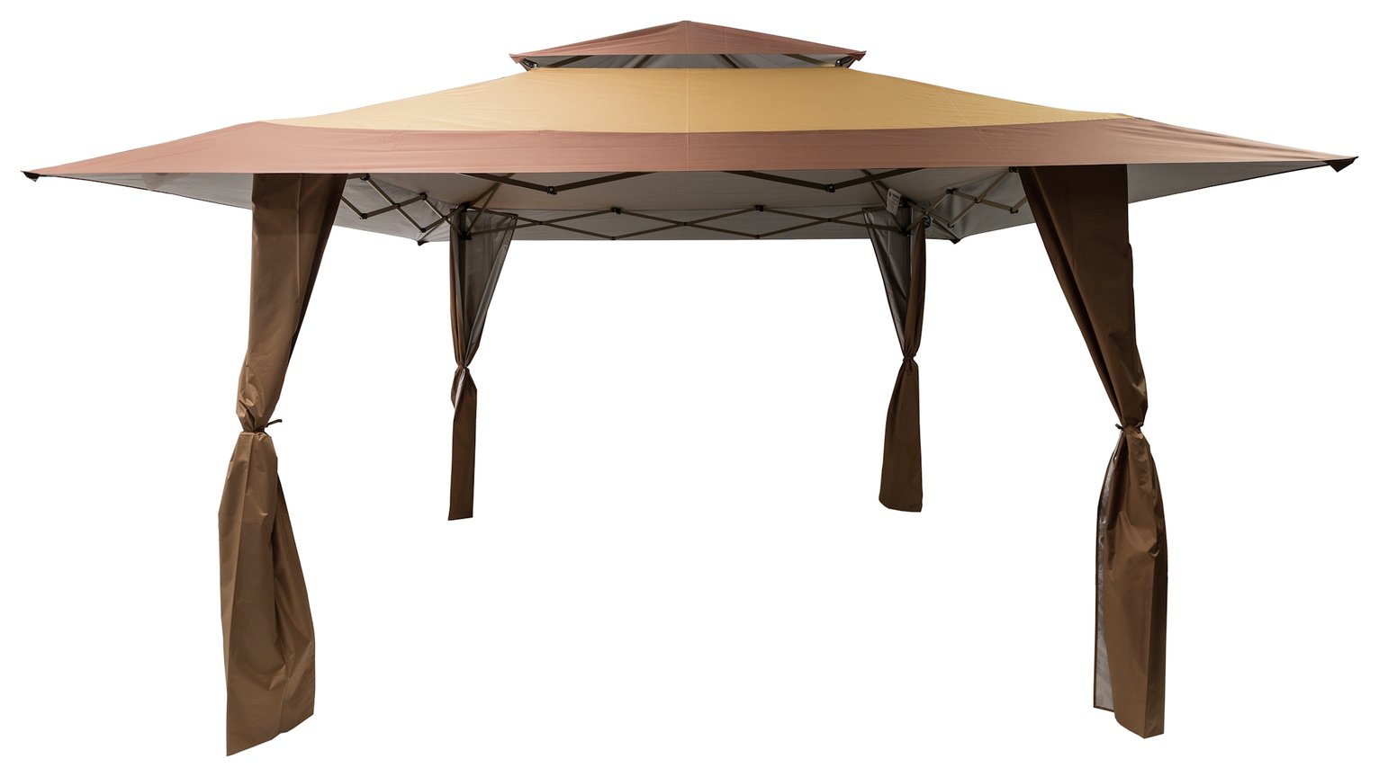 Norfolk Leisure 4m x 4m Pop up Garden Gazebo - Brown