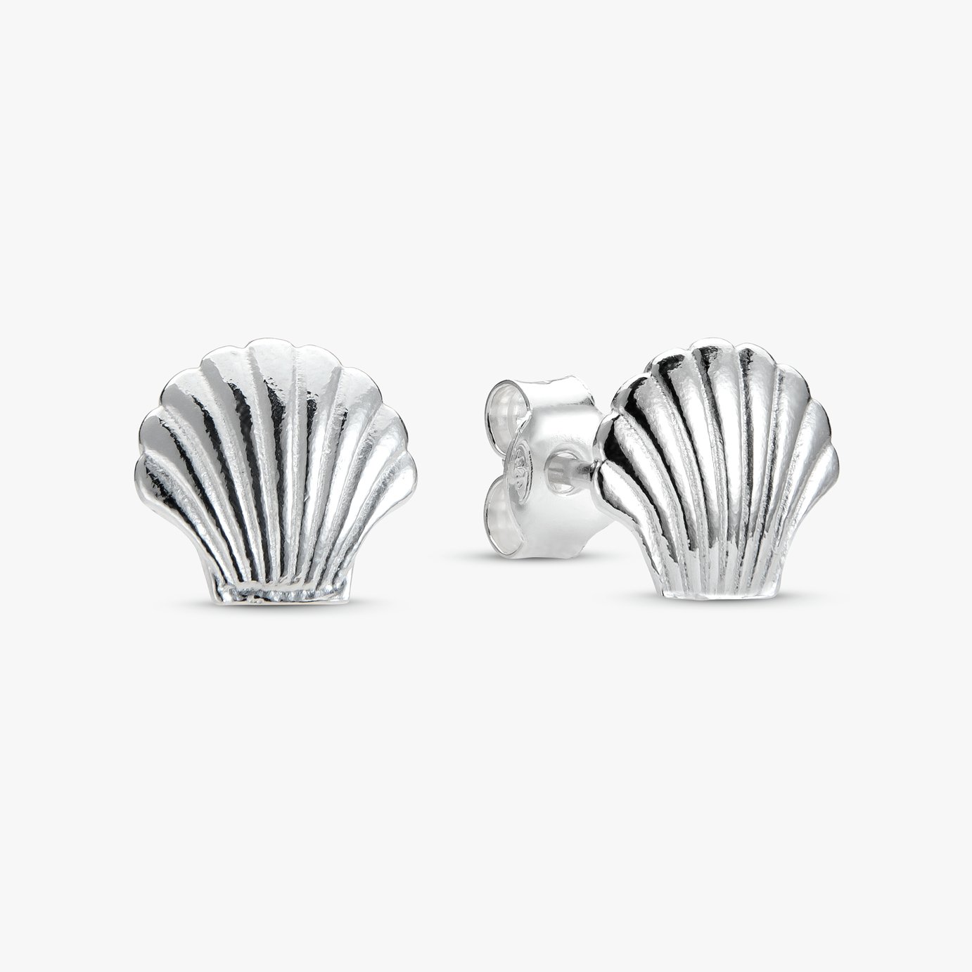 Revere Sterling Silver Shell Stud Earrings 