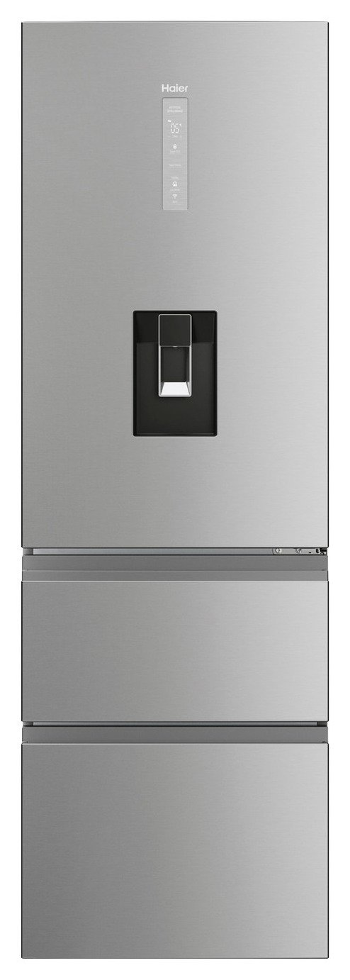 Haier HTW5618EWMG Fridge Freezer - Stainless Steel