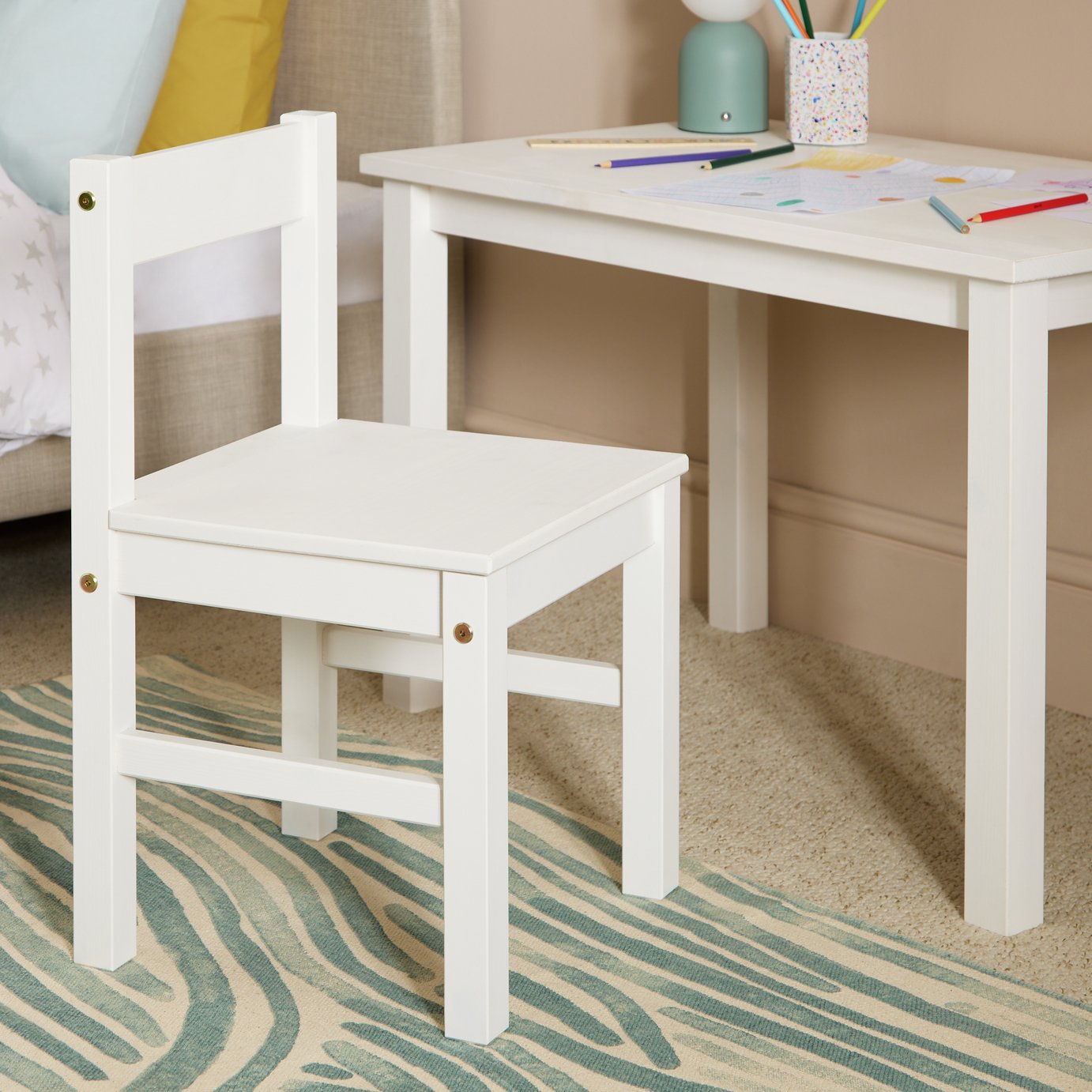 Argos Home Scandinavia Nursery Chair - White